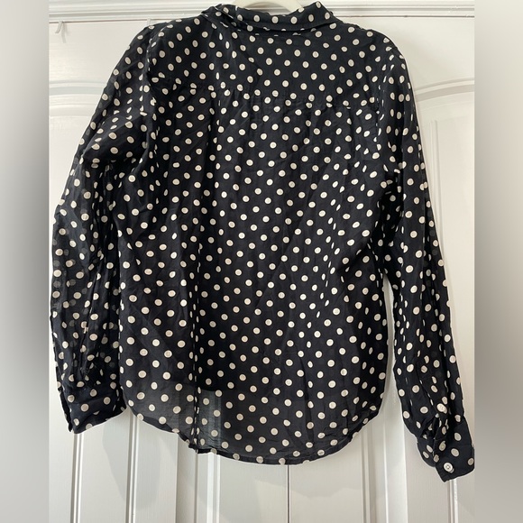 Vintage J Crew Polka Dot Button Shirt - Picture 3 of 3
